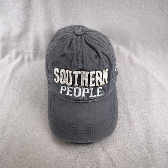 Southern People‎ Hat Womens Gray Strapback Cap Embroidered We People New Orleans - Picture 6 of 12
